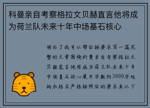 科曼亲自考察格拉文贝赫直言他将成为荷兰队未来十年中场基石核心 科曼亲自考察格拉文贝赫直言他将成为荷兰队未来十年中场基石核心